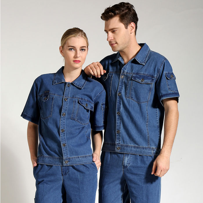 工地工人施工服 薄款長袖牛仔工服 JL-GC019