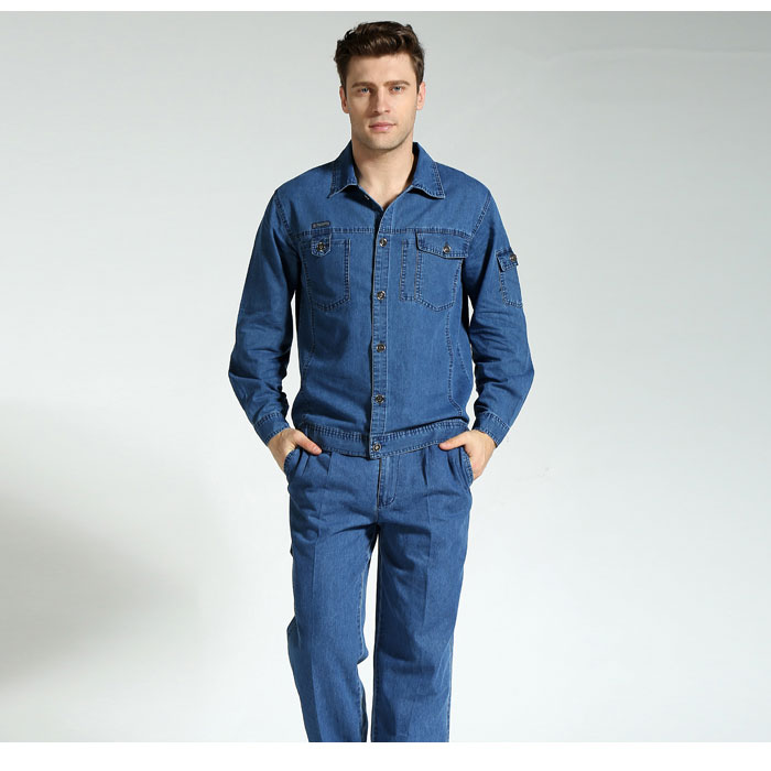 工地工人施工服 薄款長袖牛仔工服 JL-GC019
